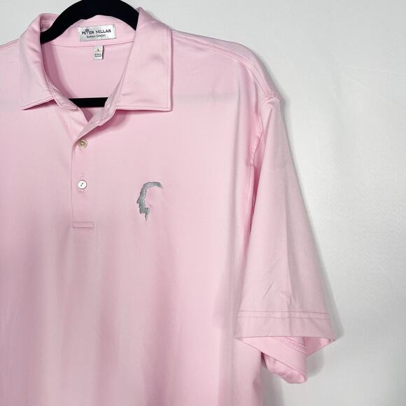 Peter Millar L Palm Pink Summer Comfort Short Sleeve Polo Stretch Embroidered - Picture 3 of 9
